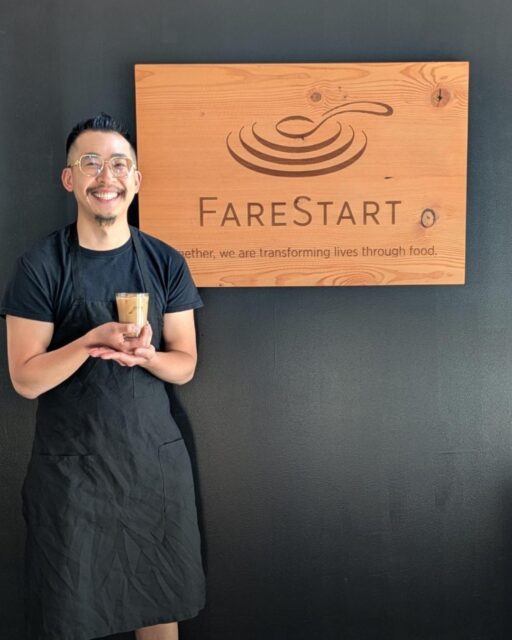 Meet Tim, FareStart Barista & Customer Service Program Trainer, who works with young adults to develop their job skills. He's the inspiration behind FareStart Restaurant’s June drink special: Tim’s Brown Sugar Milk Tea.

Inspired by Yuenyeung, a drink Tim grew up with, this special blends cold brew, black tea, brown sugar and cream for a cup that’s bold and comforting.

Stop in this month and order Tim’s Brown Sugar Milk Tea with a fresh pastry.

#FareStart #FareStartRestaurant #DrinkSpecial #SeattleEats