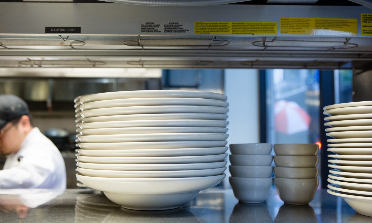 Dishes ready to be served at the FareStart Restaurant