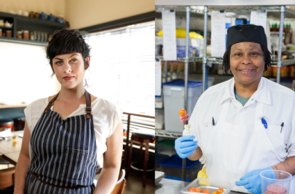 FareStart champion and student the kitchen