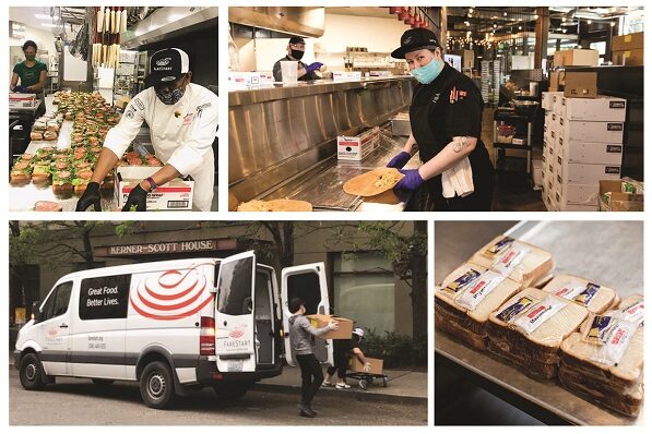 FareStart students and chefs preparing and delivering a variety of meals