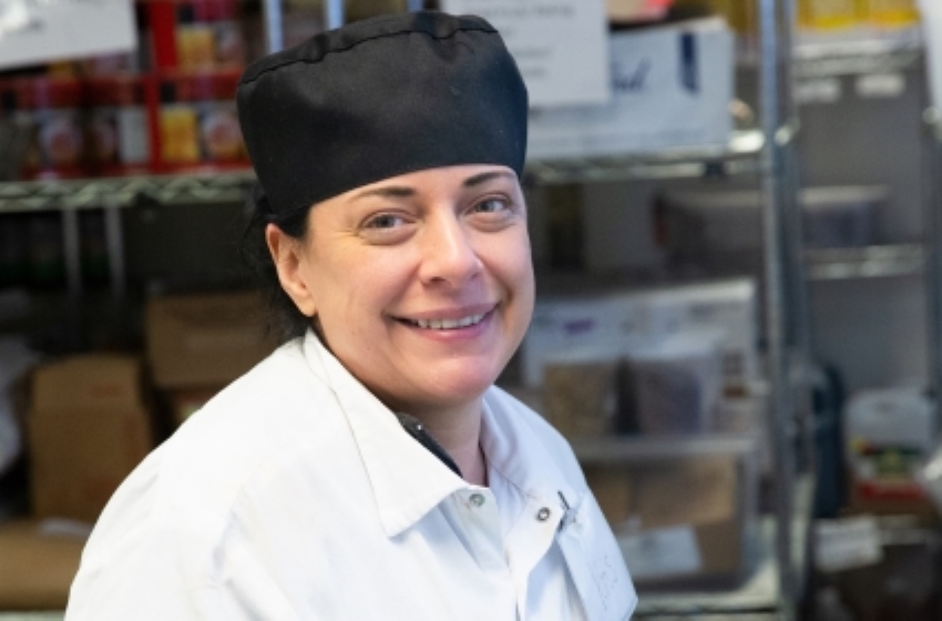 A FareStart student in the kitchen