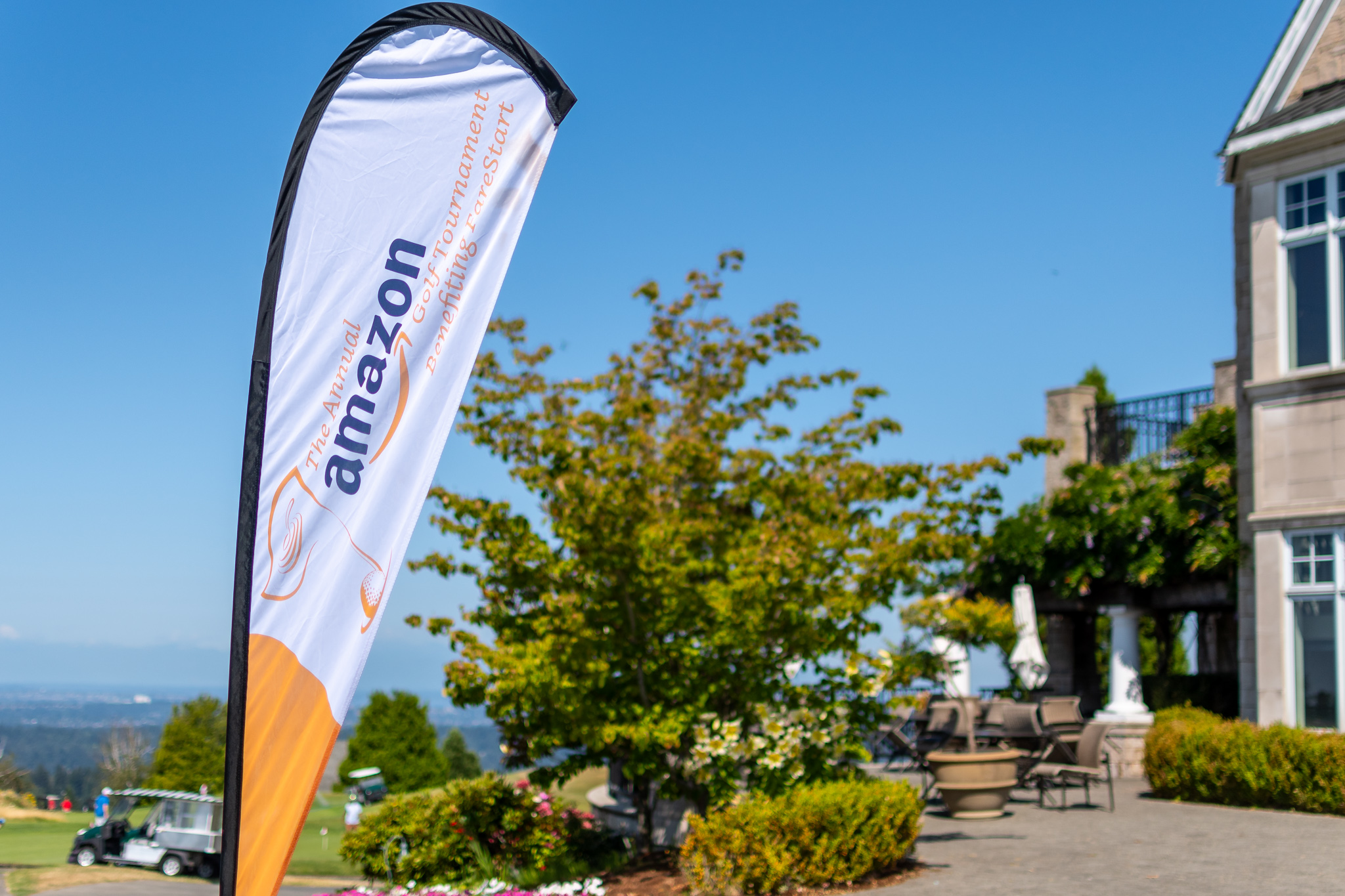 Amazon Golf Tournament sign