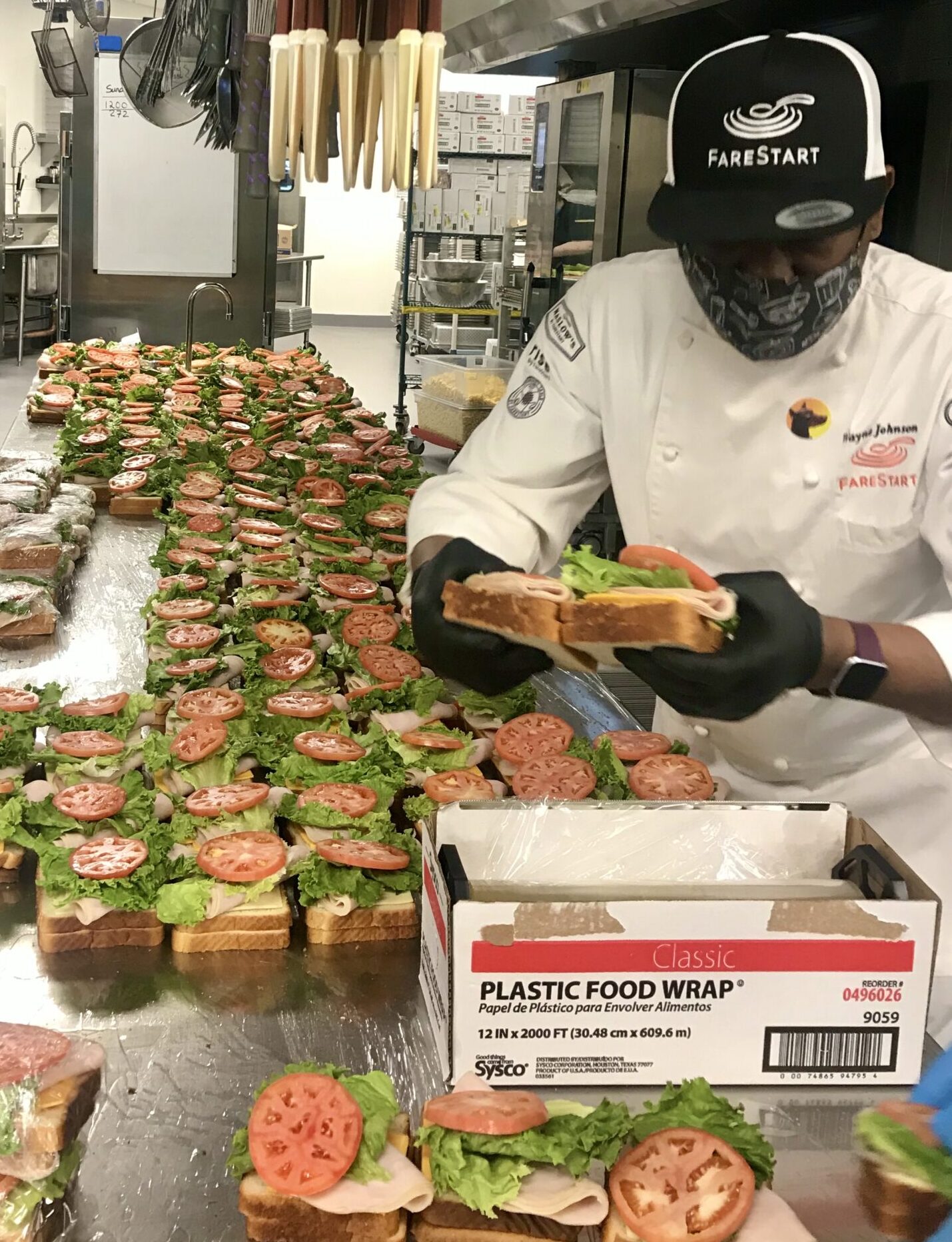 Chef Wayne prepping meals during the COVID pandemic