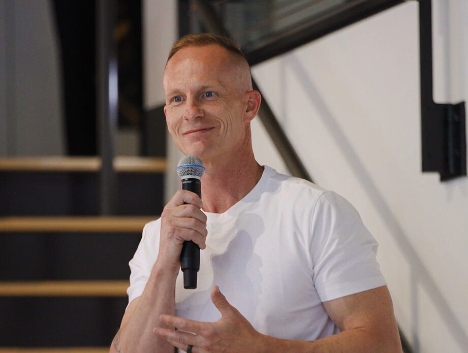 Julio, FareStart Adult Program Graduate Speaking at Guest Chef Night