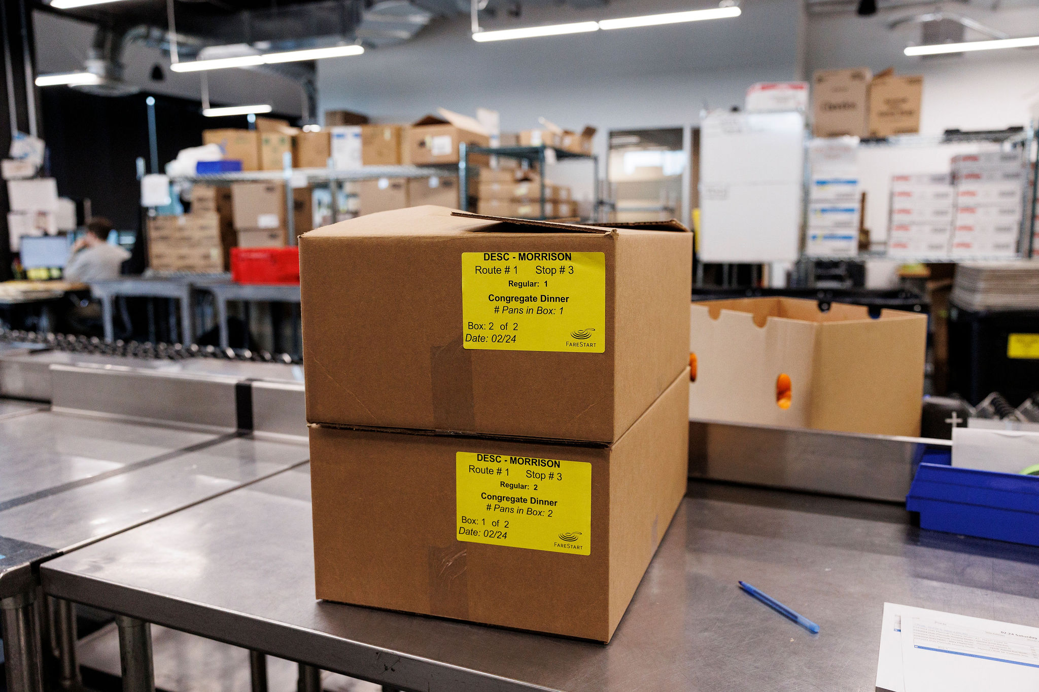 DESC Congregate meals, made and packaged by FareStart